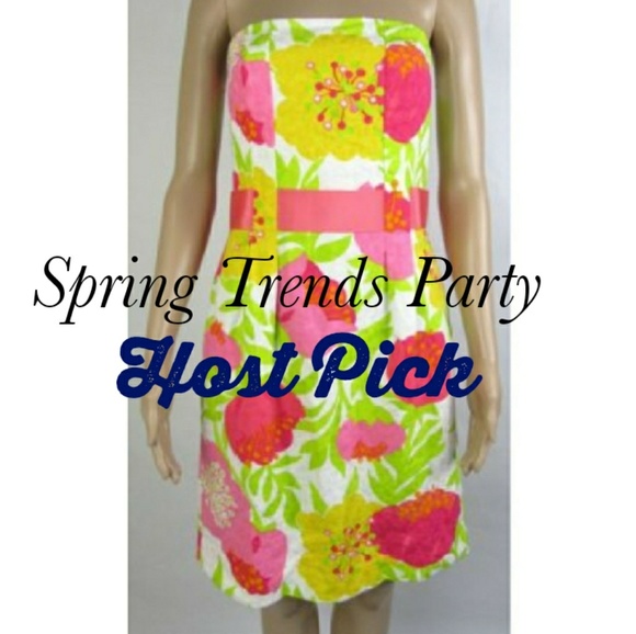 Lilly Pulitzer Dresses & Skirts - Lilly Pullitzer 6 Strapless Sundress Dress A4-15